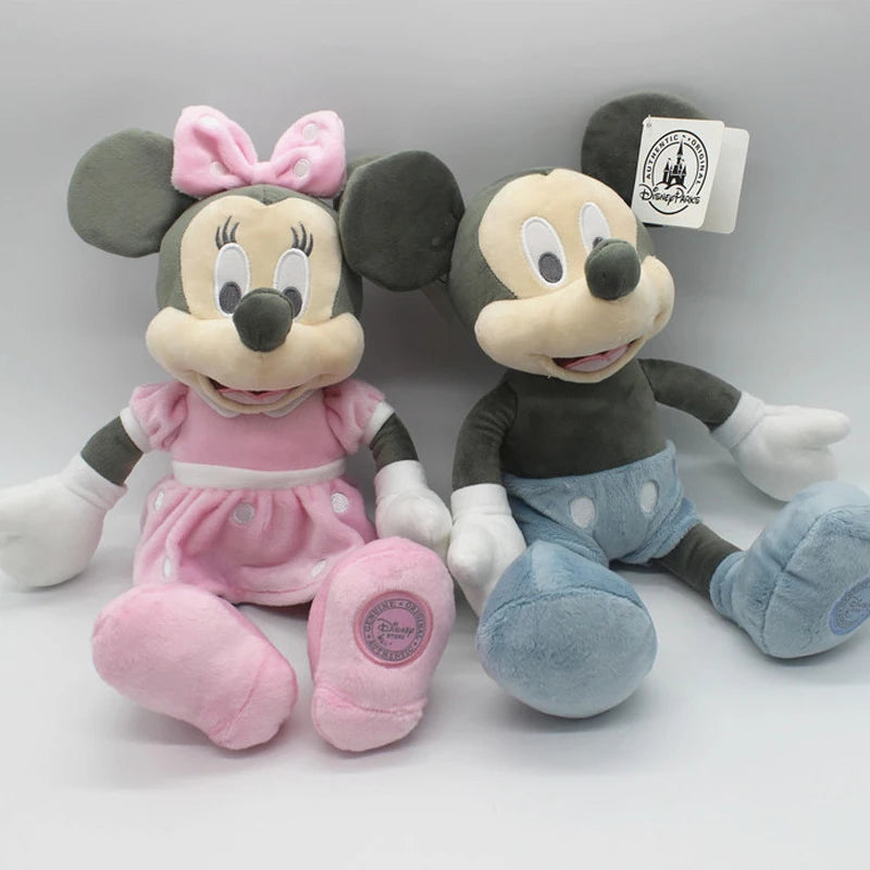 35cm Disney Classic Retro Mickey Mouse And Minnie Mouse Plush Toys Stuffed Soft Doll For Children Birthday Gift