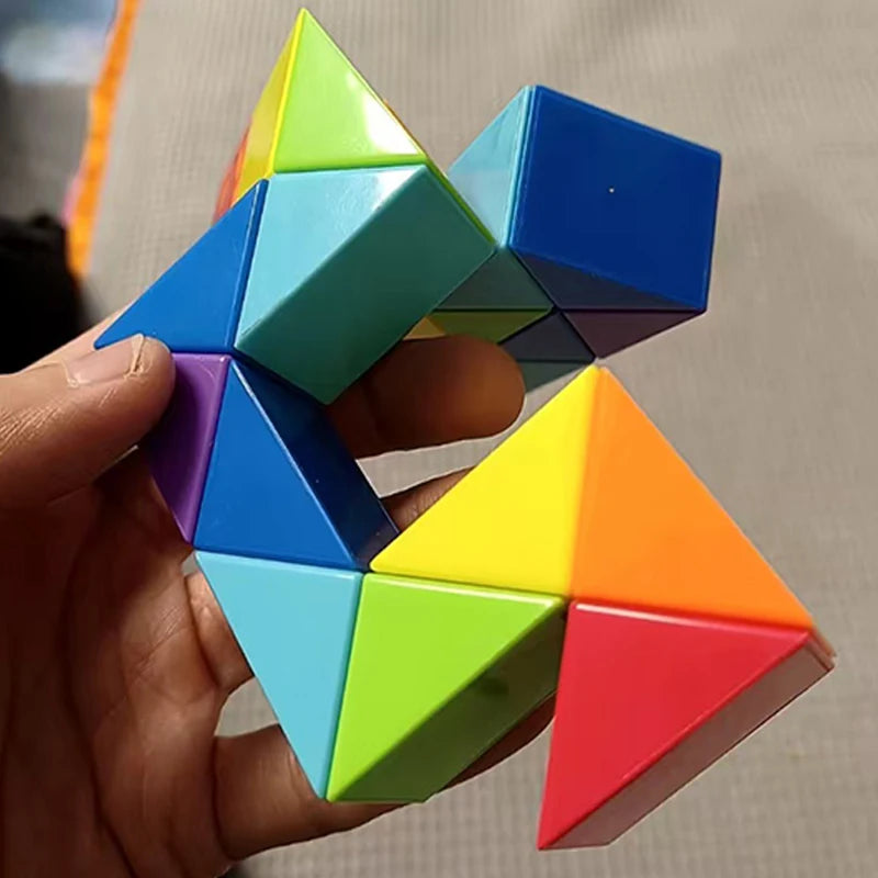 Rainbow Folding Magic Snake Cube Twist Puzzle 24 36 48 72 Segments Educational Toys for Kids Sensory Brain Teaser Games