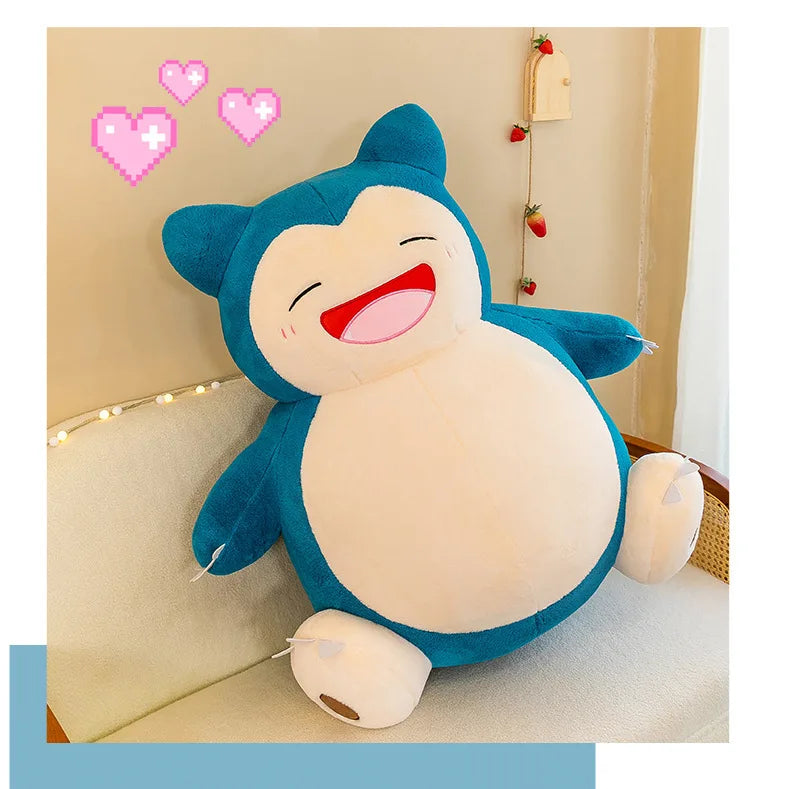 35cm Pokemon Snorlax Plush Toy Cute Sleeping Stuffed Animal Soft Kawaii Anime Doll Big Belly Hugging Pillow Christmas Gift Kids