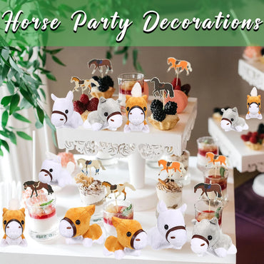 12-48Pcs Horse Stuffed Animal Bulk Toy Horses Plush Stuffed Animals Horses Toys Horse Party Favor Farm Birthday for Boy Girl Kid