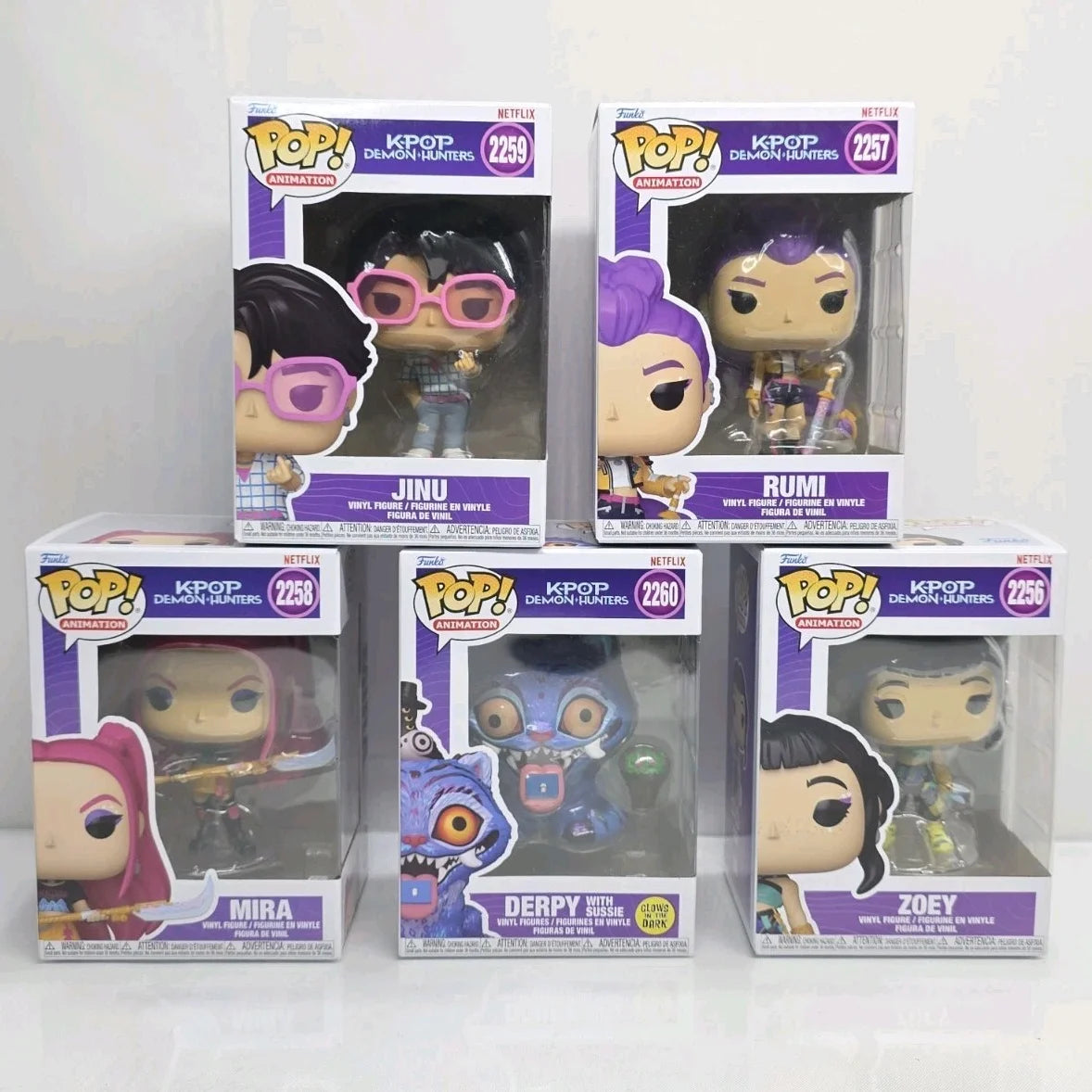 KPop Demon Hunters Derpy with Sussie (Glow)Figure Funko Pop! #2260 Official Authentic Limited Edition Figures KPop Fans Gift Toy
