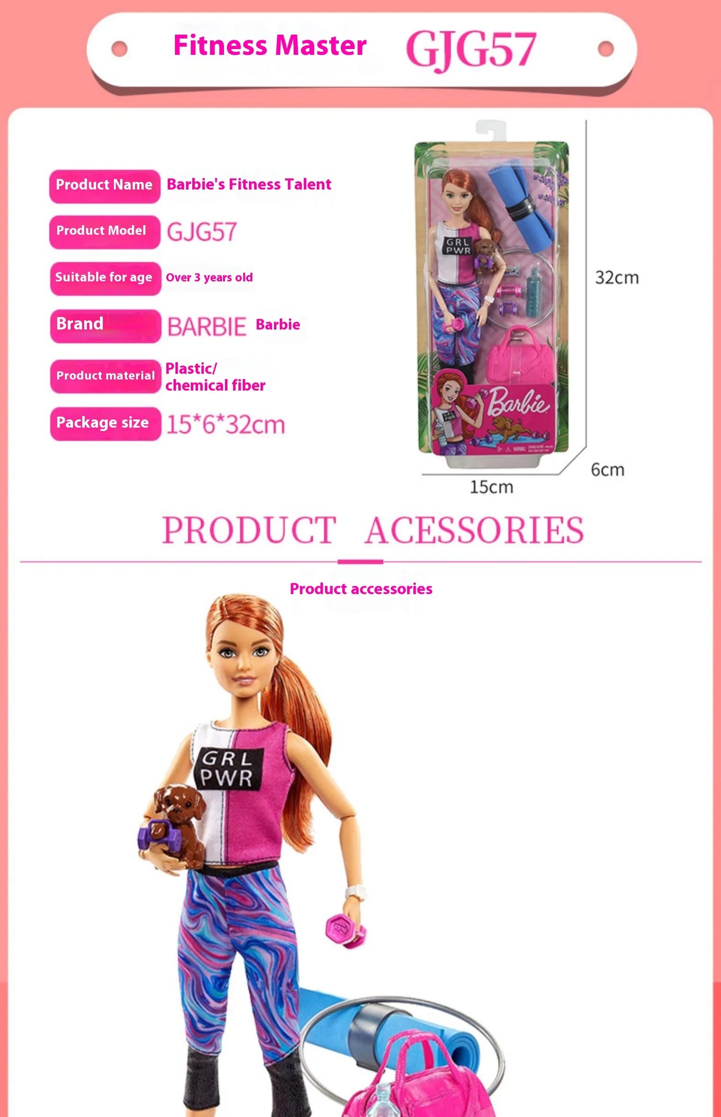 Authentic Barbie Doll Yoga Poses Changeable Styles House Play Doll Multiple Joints Moving Collectible Toy For Kids And Adults