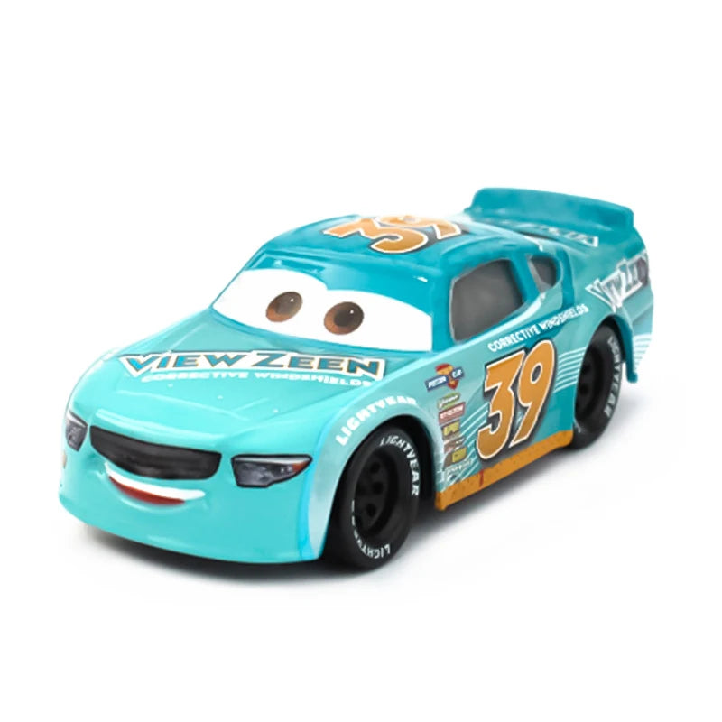 Disney Pixar Cars 3 Lightning McQueen No19 Poppy Racing Family Family Jackson Storm Ramirez Die Cast Metal Alloy Kids Gifts
