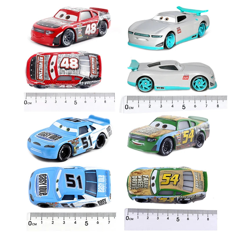 Disney Pixar Cars 3 Lightning McQueen No19 Poppy Racing Family Family Jackson Storm Ramirez Die Cast Metal Alloy Kids Gifts