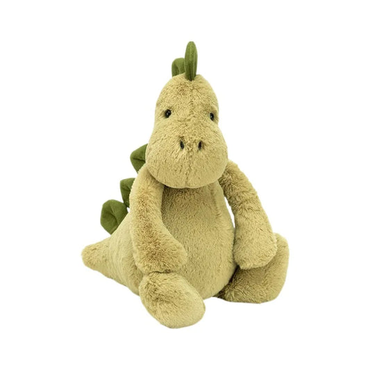 JC Shy Green Dinosaur Series Plush Stuffed Doll Cute Dinosaur Soft Cartoon Chidren Trendy Toy Girl Bag Charm Festive Fun Gifts